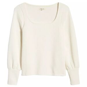 Madewell Ottoman Rib Square-Neck Top